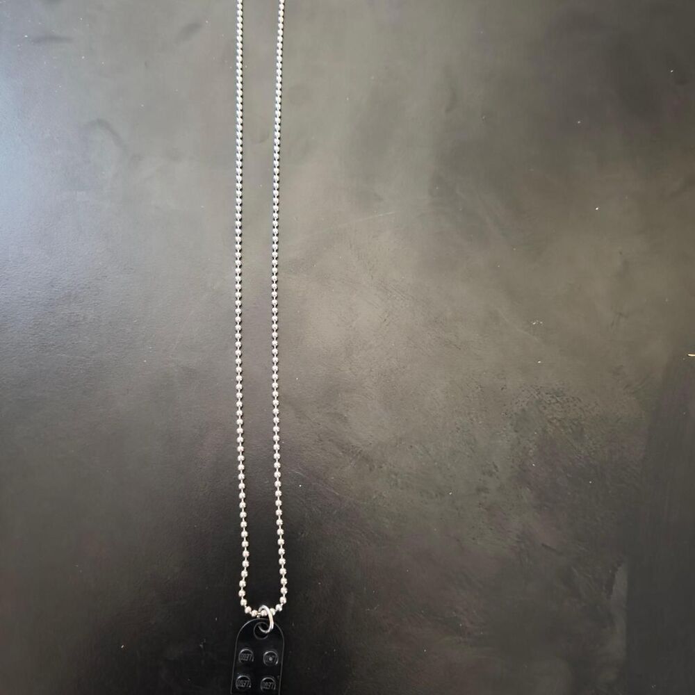 Black LEGO brick pendant necklace
